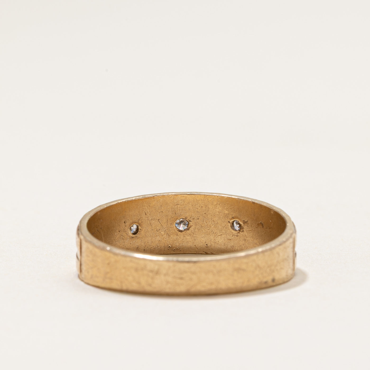 Diamond Heart Engraved Band | 0.11ctw | SZ 11.5