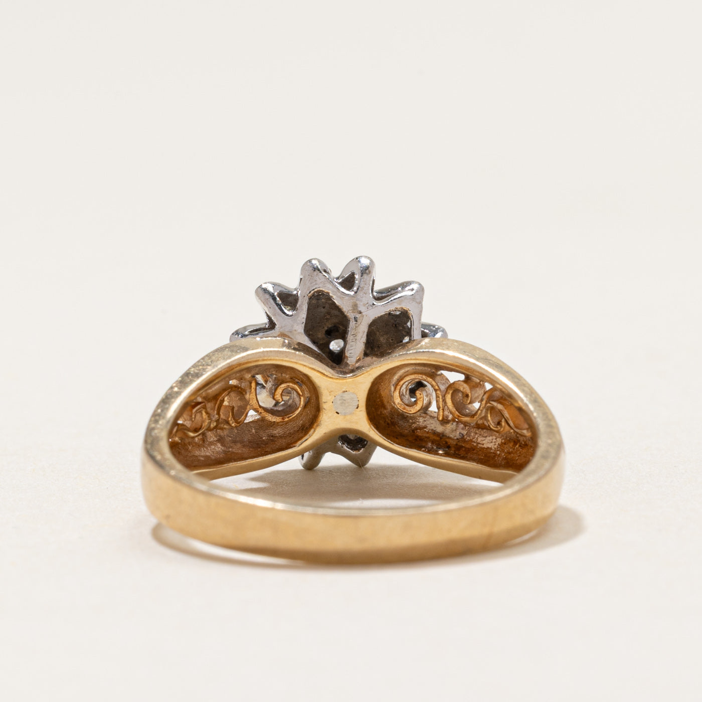 Diamond Cluster Scrollwork Ring | 0.29ctw | SZ 6