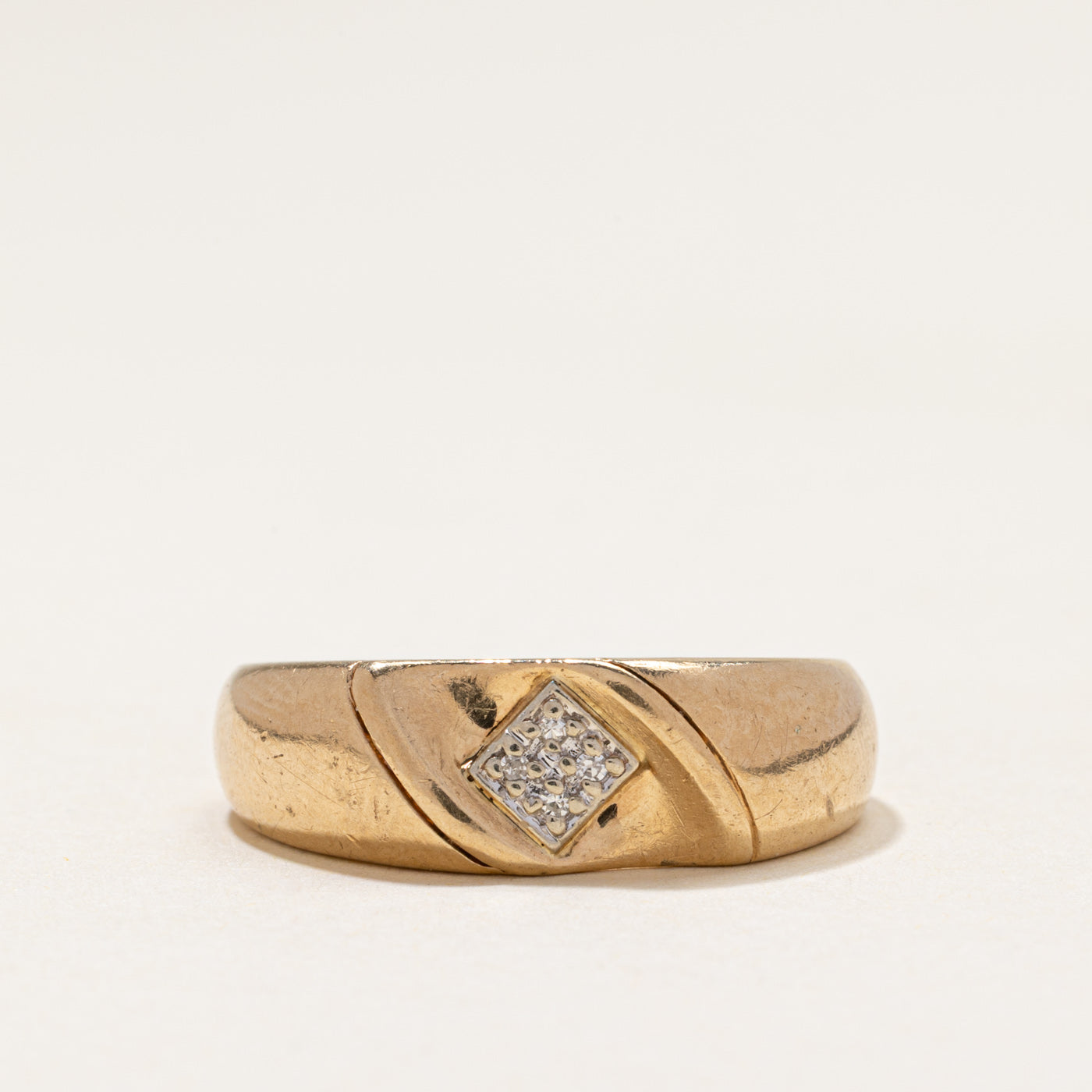Diamond Grid Band | 0.02ctw | SZ 9