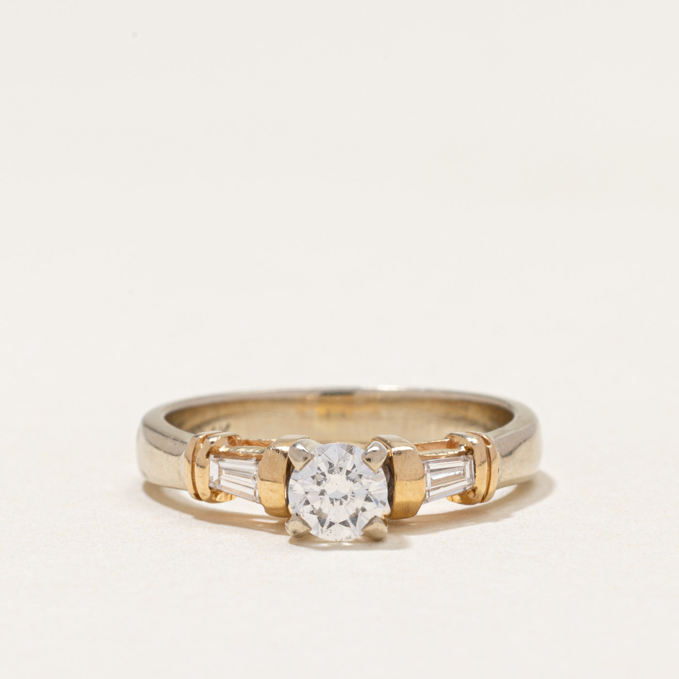 Two Tone Gold Multi Cut Diamond Ring | 0.46ctw | SZ 5.25