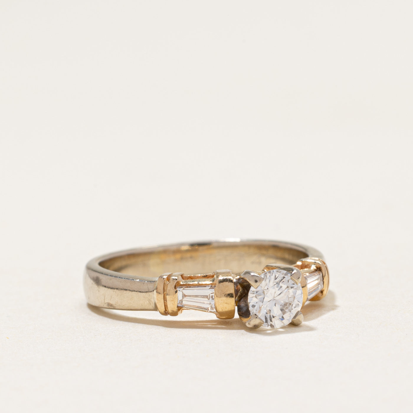 Two Tone Gold Multi Cut Diamond Ring | 0.46ctw | SZ 5.25