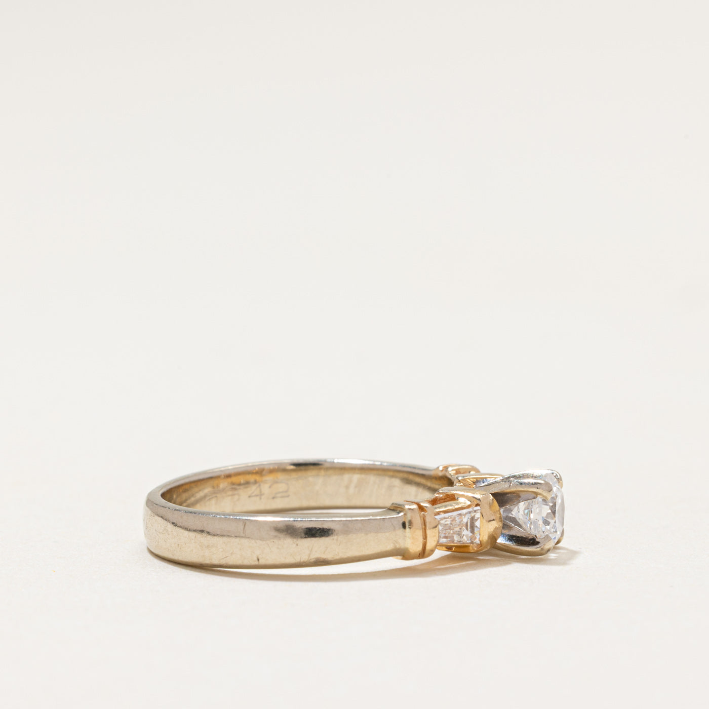Two Tone Gold Multi Cut Diamond Ring | 0.46ctw | SZ 5.25