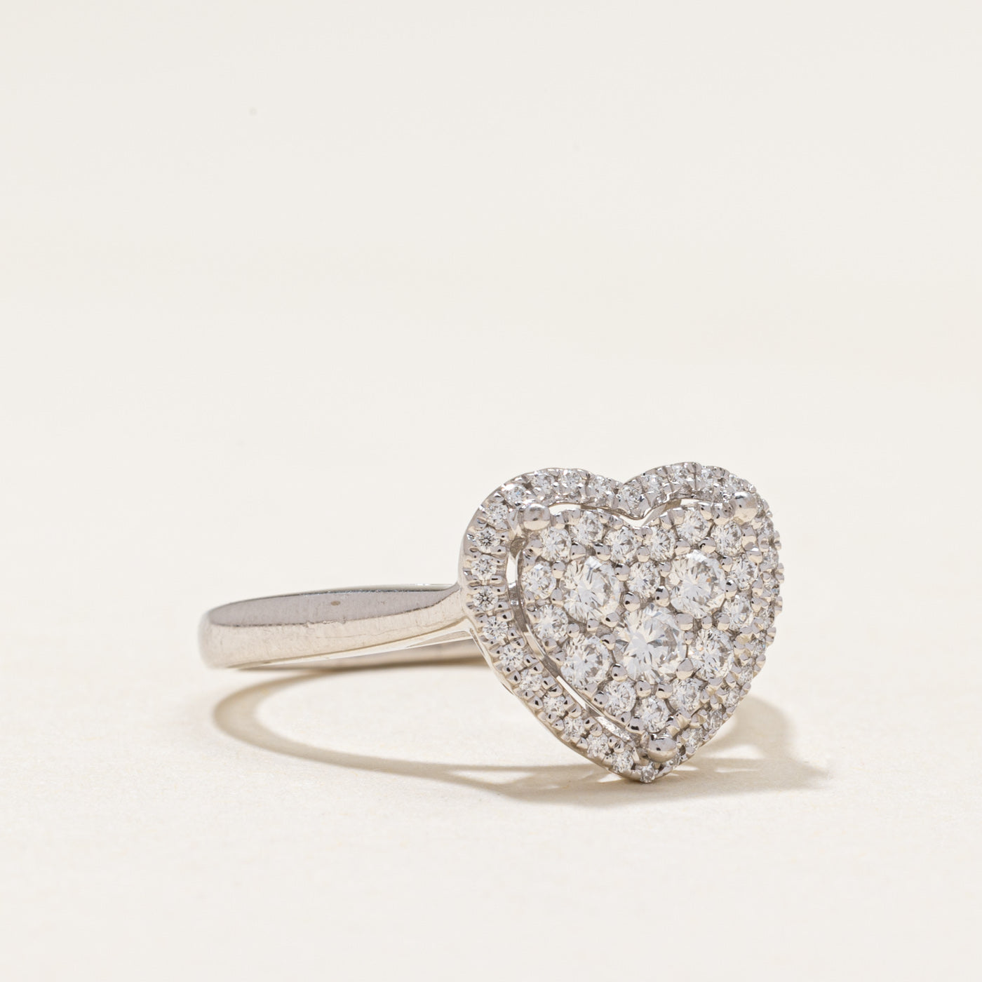 Diamond Heart Cluster Ring | 0.60ctw | SZ 6.5