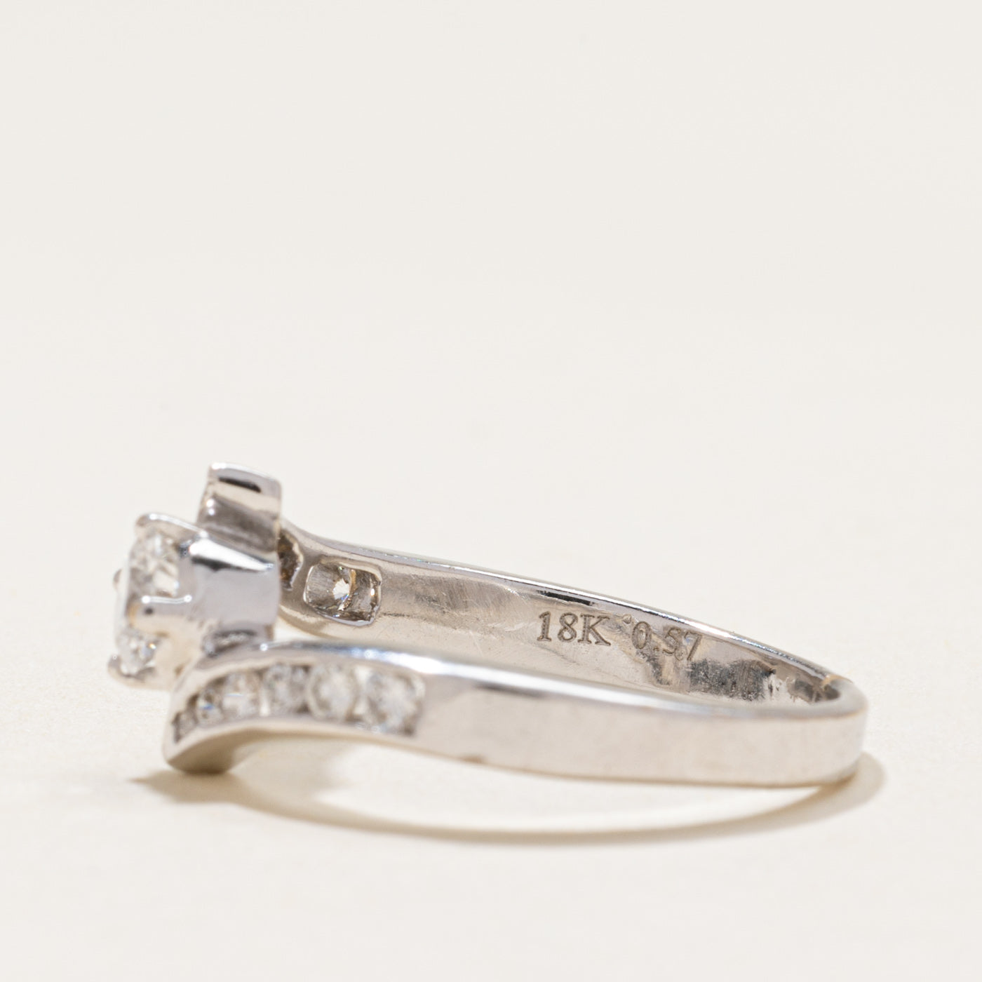 18k Diamond Bypass Ring | 0.57ctw | SZ 6.25