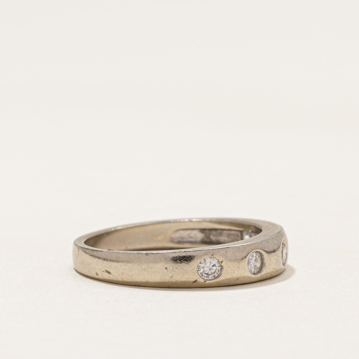 Five Stone Flush Set Diamond Band | 0.16ctw | SZ 6
