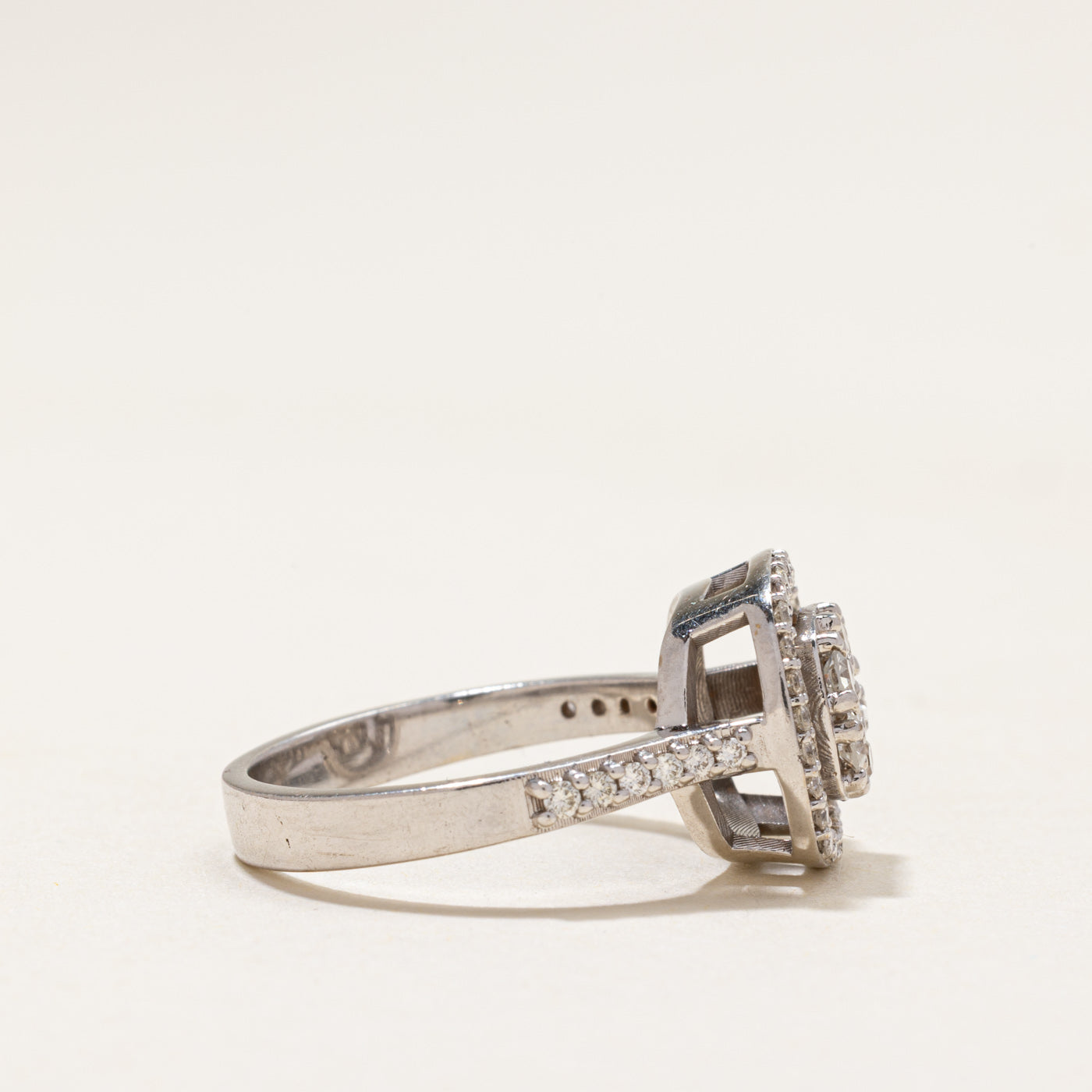 Diamond Cluster Open Halo Ring | 0.67ctw | SZ 7