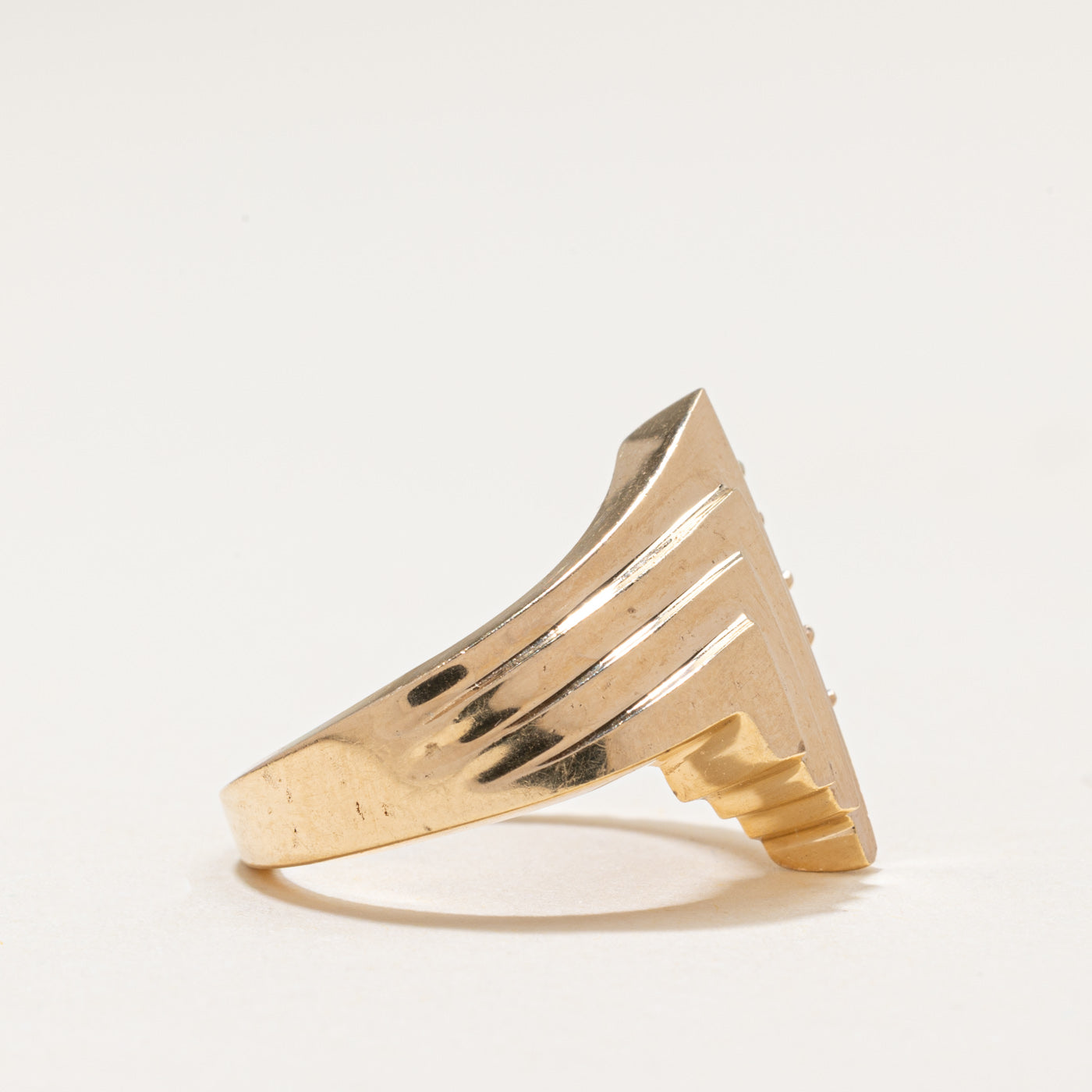Diamond Triangle Cluster Cocktail Ring | 0.84ctw | SZ 5.5