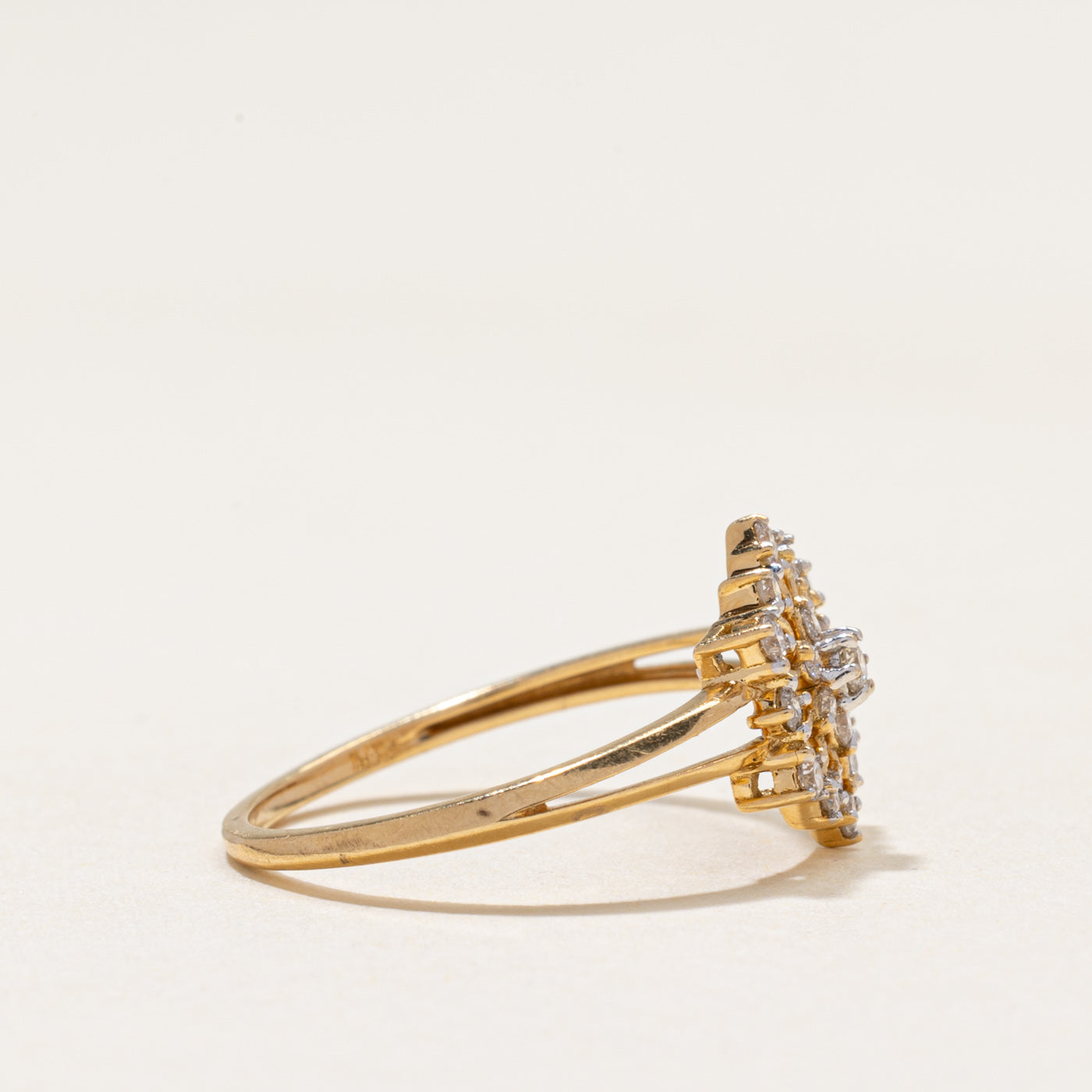 18k Diamond Cluster Openwork Ring | 0.23ctw | SZ 6
