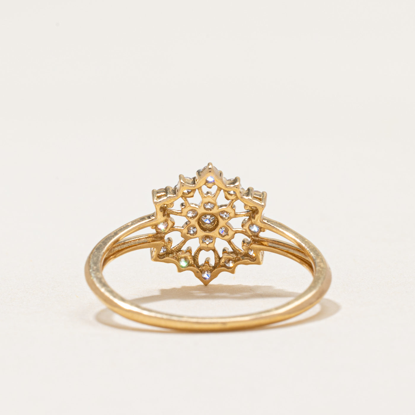 18k Diamond Cluster Openwork Ring | 0.23ctw | SZ 6