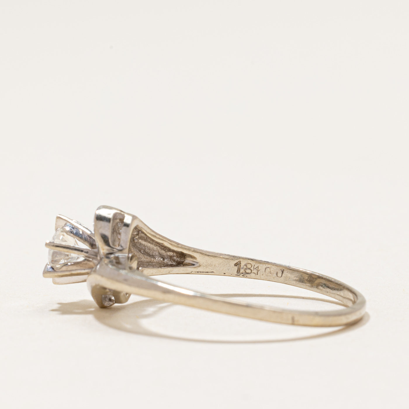 Solitaire Diamond Bypass Ring | 0.35ct | SZ 9.5