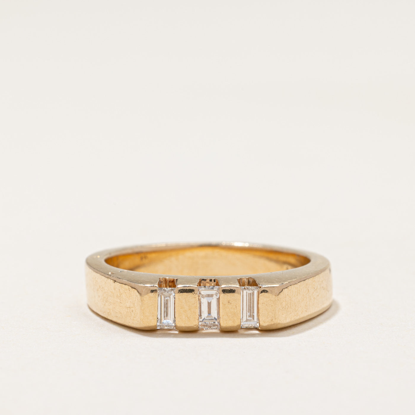 Three Stone Baguette Cut Diamond Ring | 0.36ctw | SZ 7.5