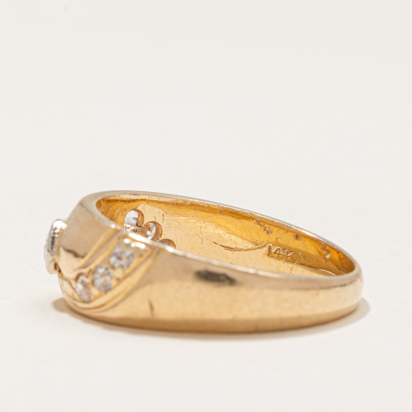 'Birks' Diamond Engraved Ring | 0.25ctw | SZ 7.75