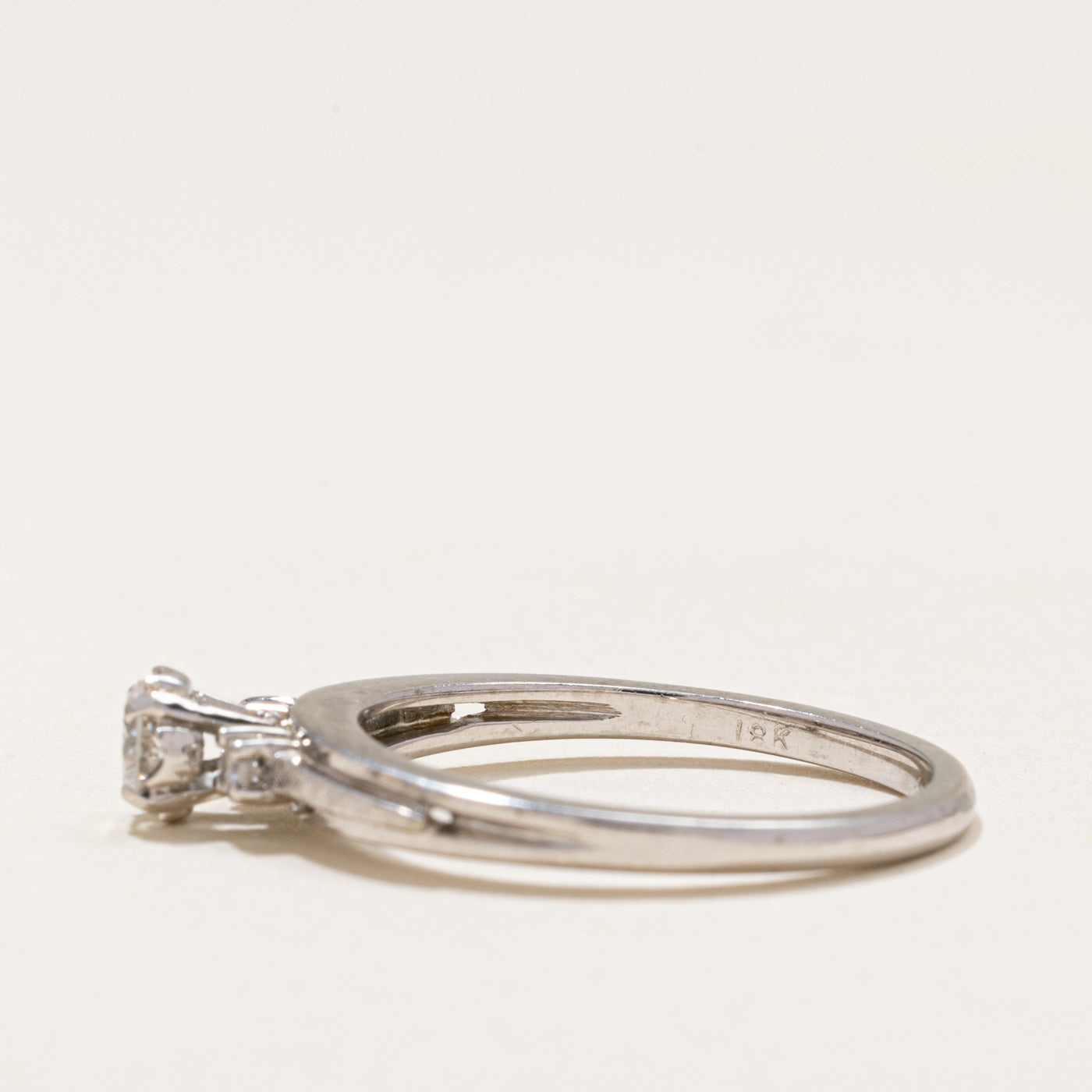 18k Diamond Textured Ring | 0.24ctw | SZ 6.25