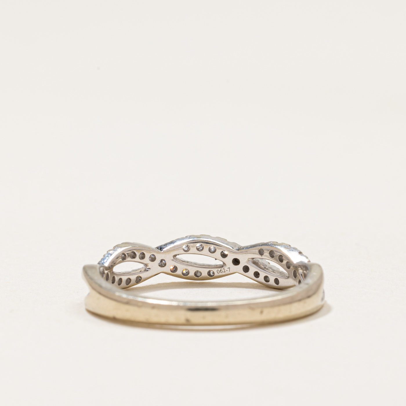 14k Diamond Cross Over Ring | 0.30ctw | SZ 7