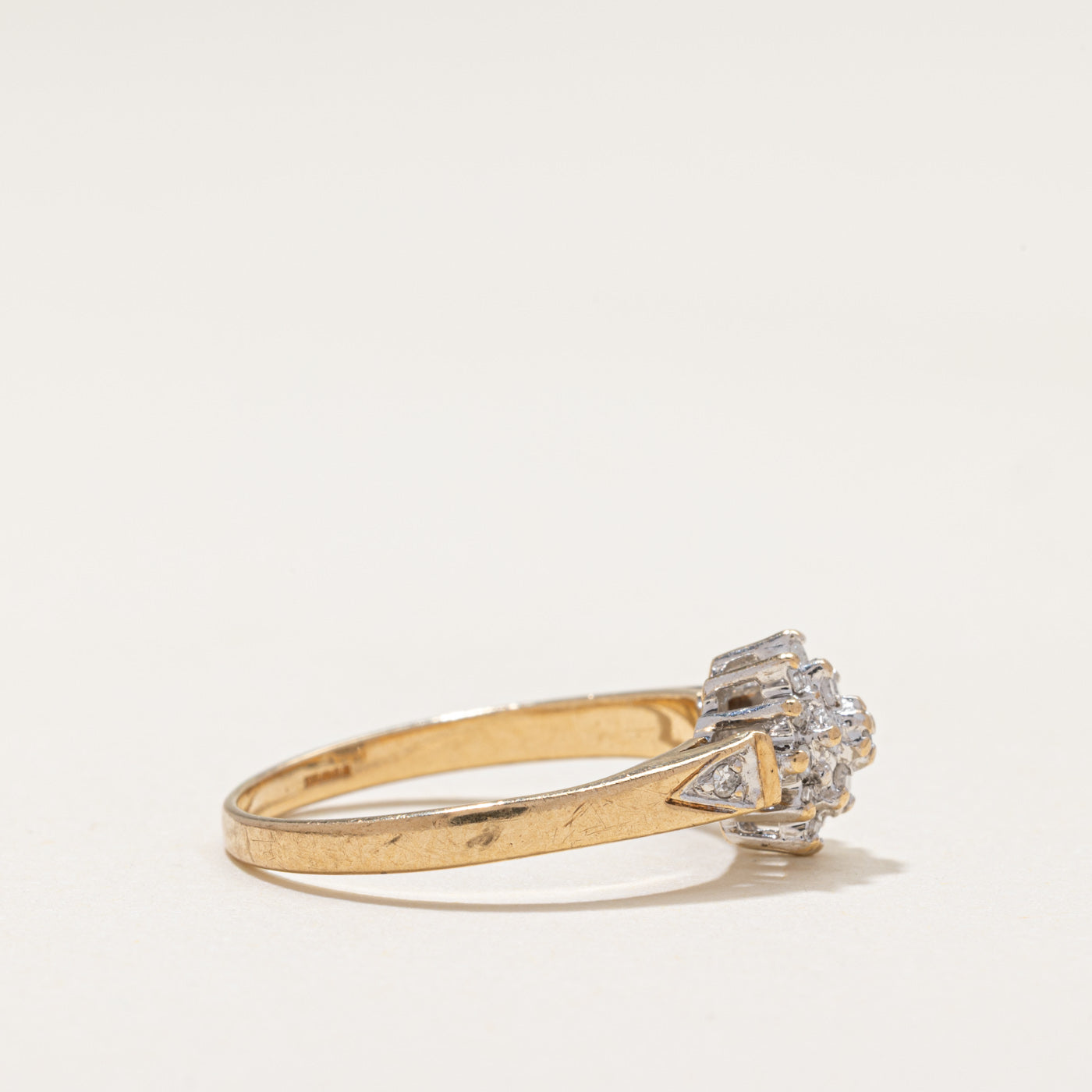 Diamond Petal Cluster Ring | 0.18ctw | SZ 6.25