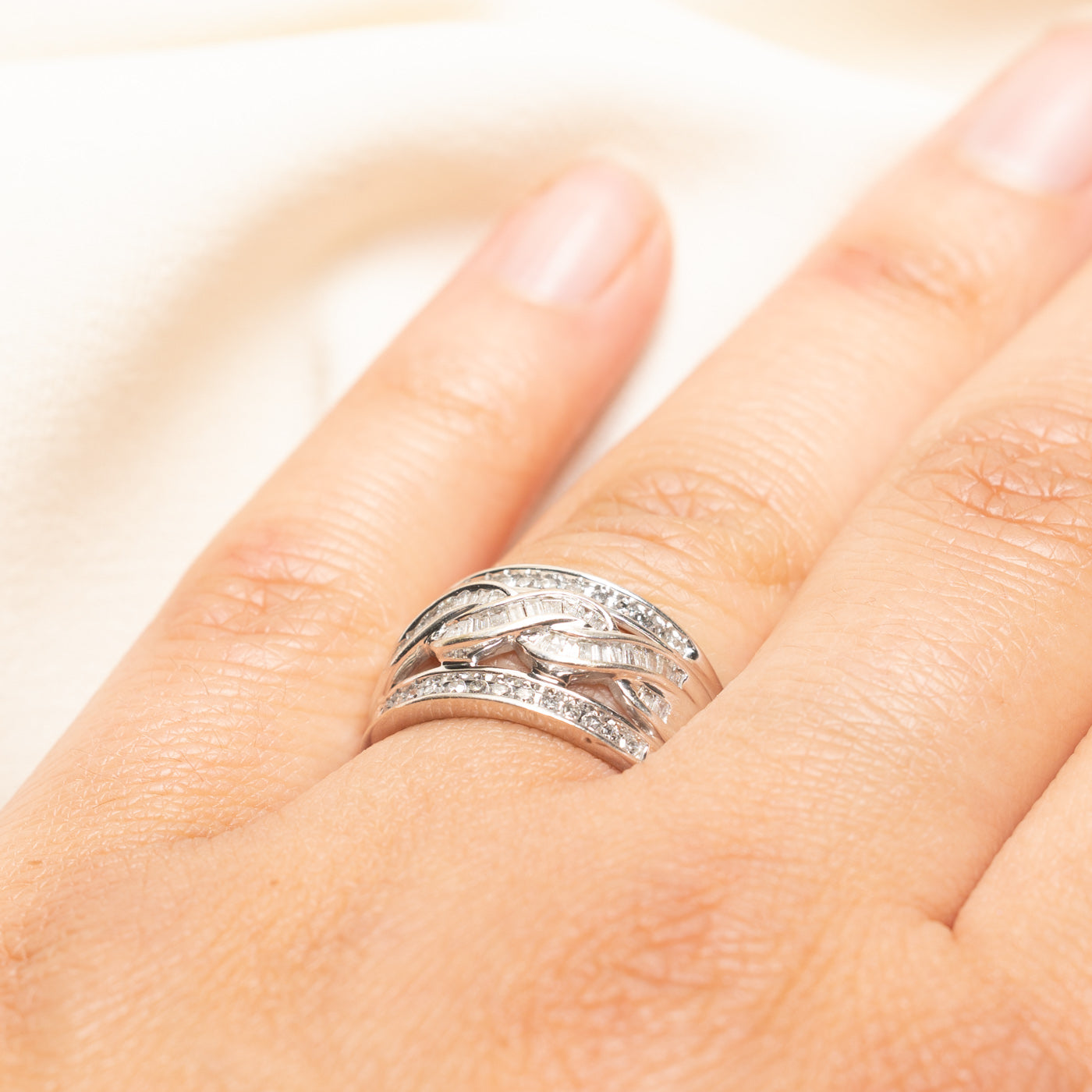 10k Diamond Waterfall Band | 0.50ctw | SZ 7