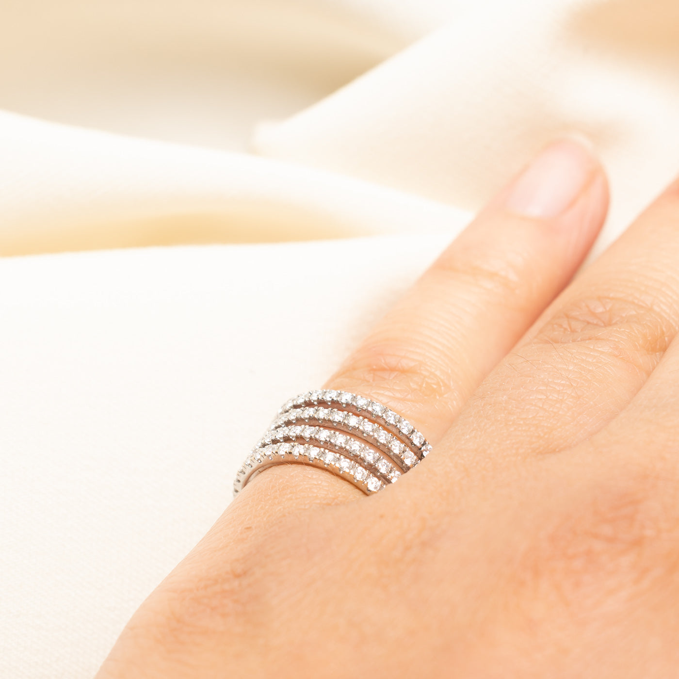 Multi Row Diamond Ring | 1.05ctw | SZ 5