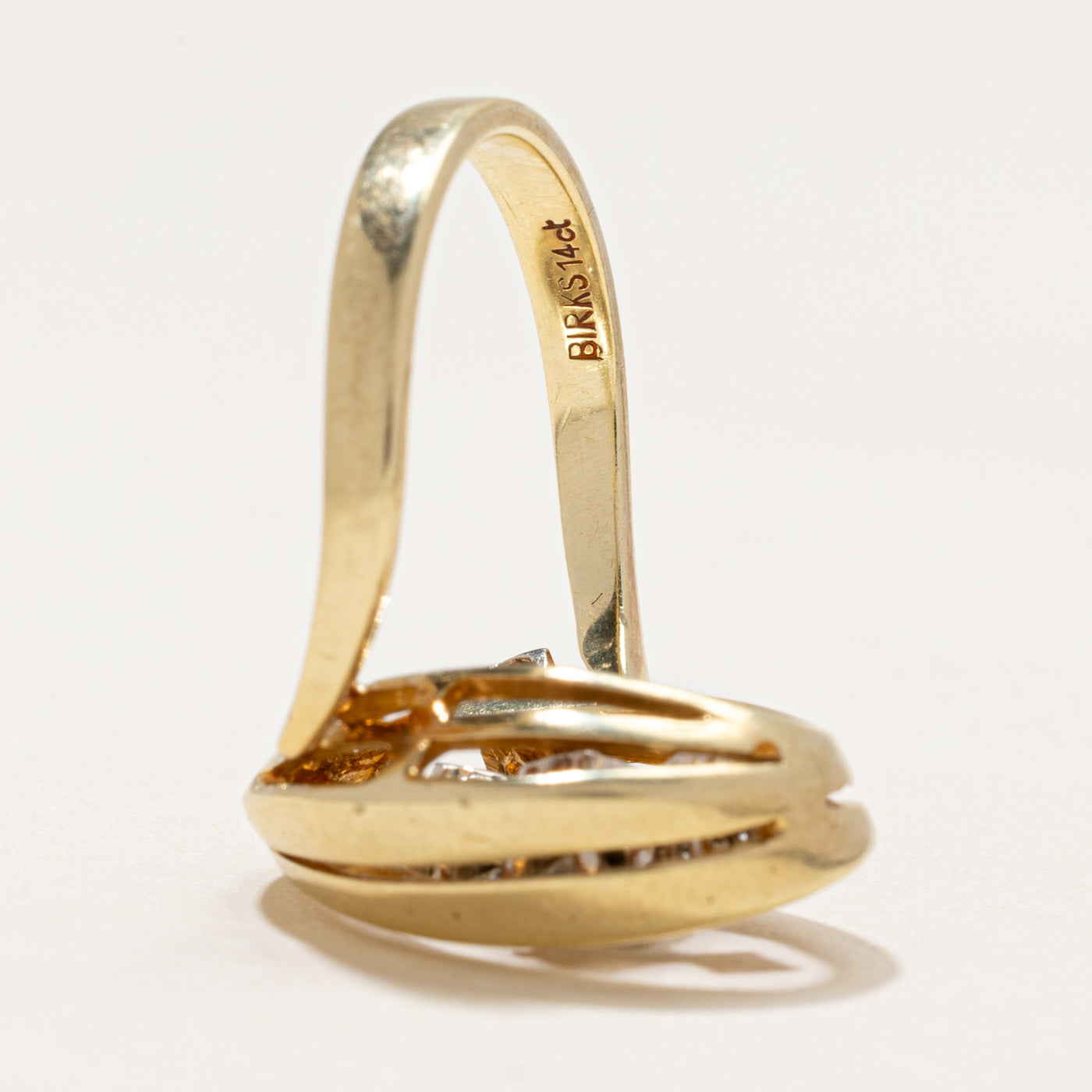 14k Diamond Open Swirl Cocktail Ring | 0.44ctw | SZ 6.25