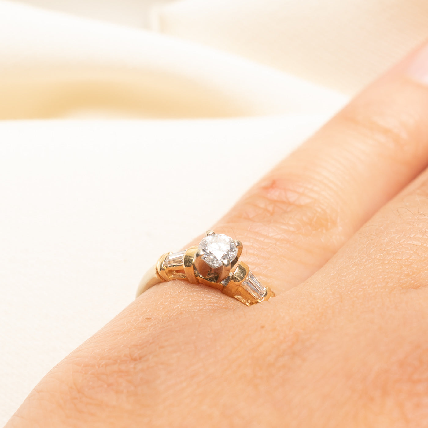 Two Tone Gold Multi Cut Diamond Ring | 0.46ctw | SZ 5.25