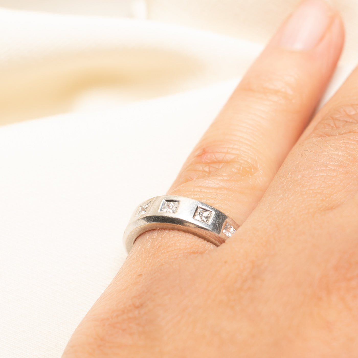 Five Stone Flush Set Princess Cut Diamond Band | 0.50ctw | SZ 6