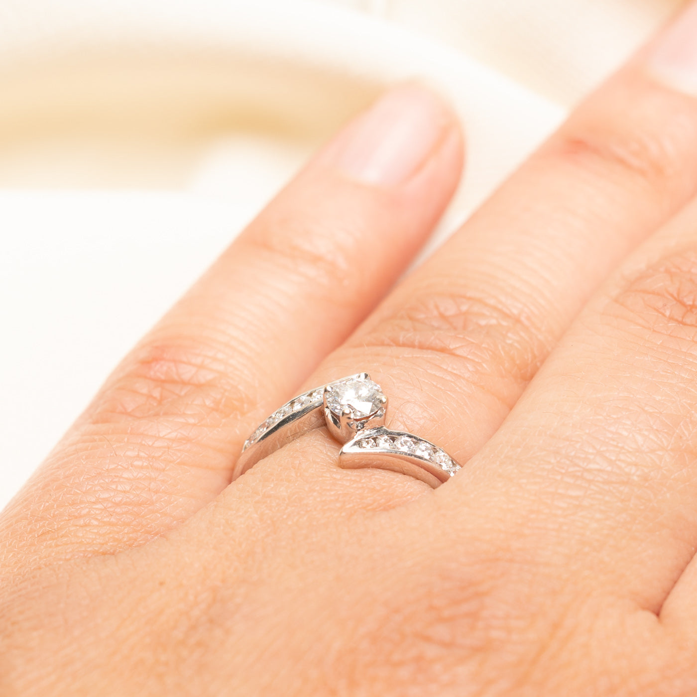 18k Diamond Bypass Ring | 0.57ctw | SZ 6.25