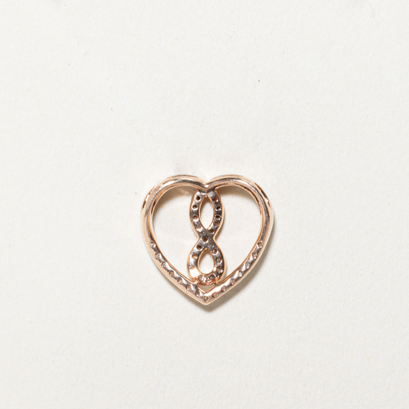 Diamond Open Infinity Heart Pendant | 0.22ctw