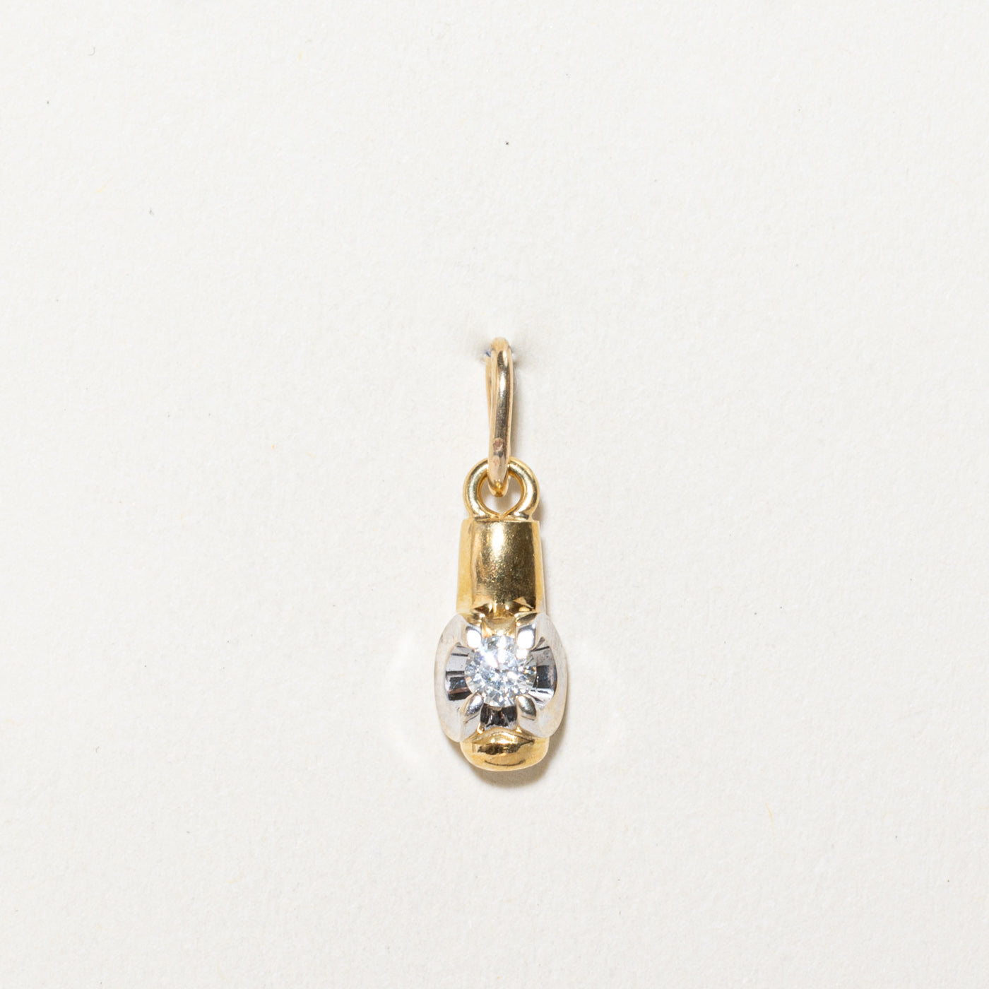 Two Tone Gold Diamond Pendant | 0.13ct