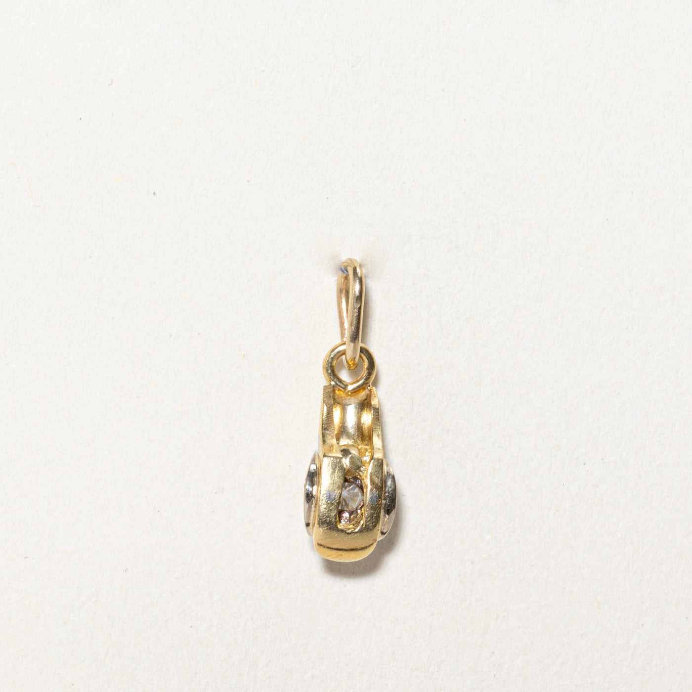 Two Tone Gold Diamond Pendant | 0.13ct