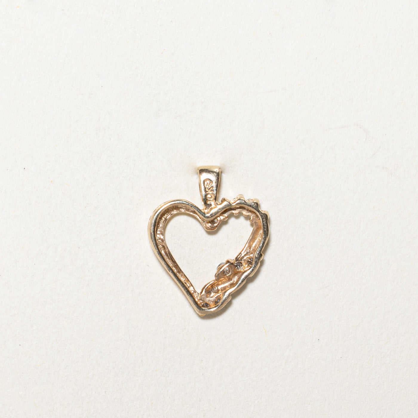 Diamond Open Heart Pendant | 0.10ctw