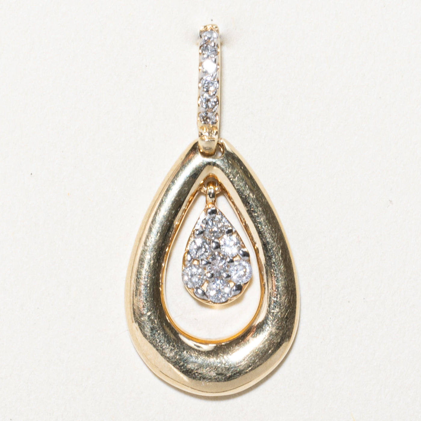 Diamond Pear Shaped Pendant | 0.23ctw