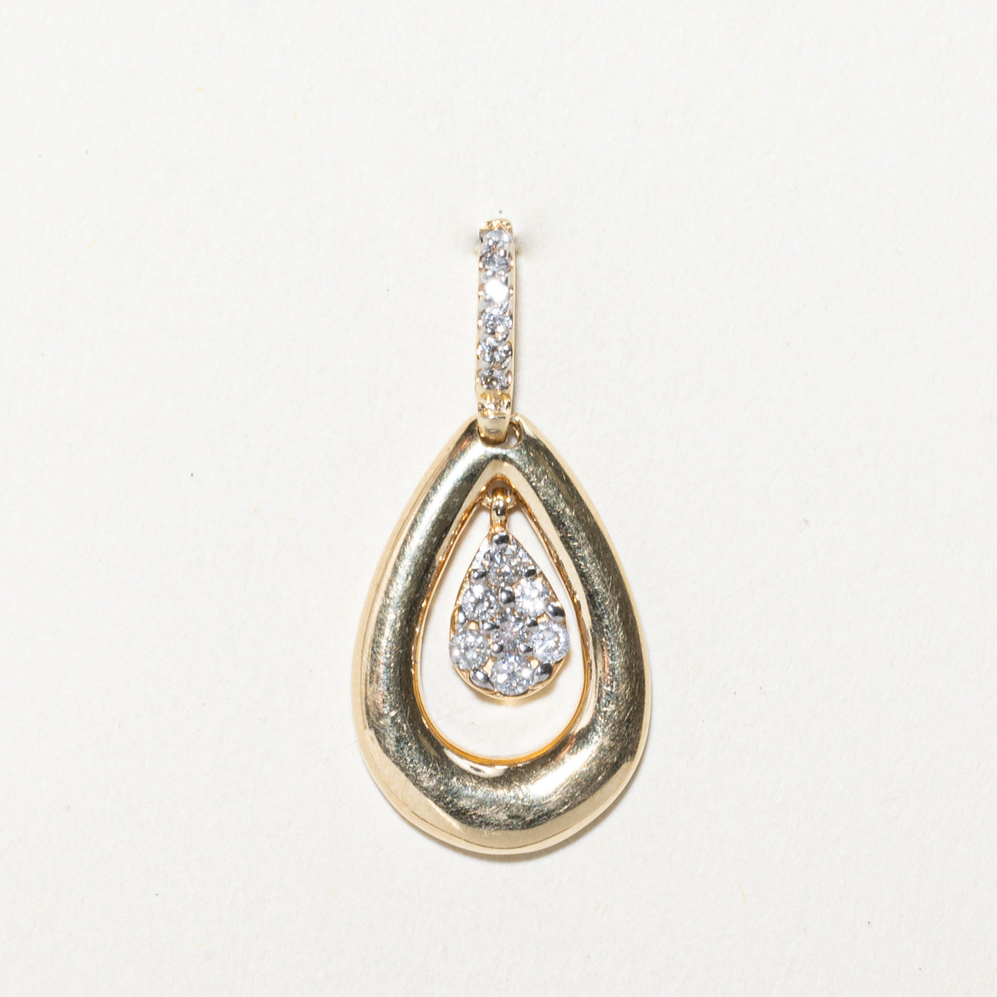 Diamond Pear Shaped Pendant | 0.23ctw