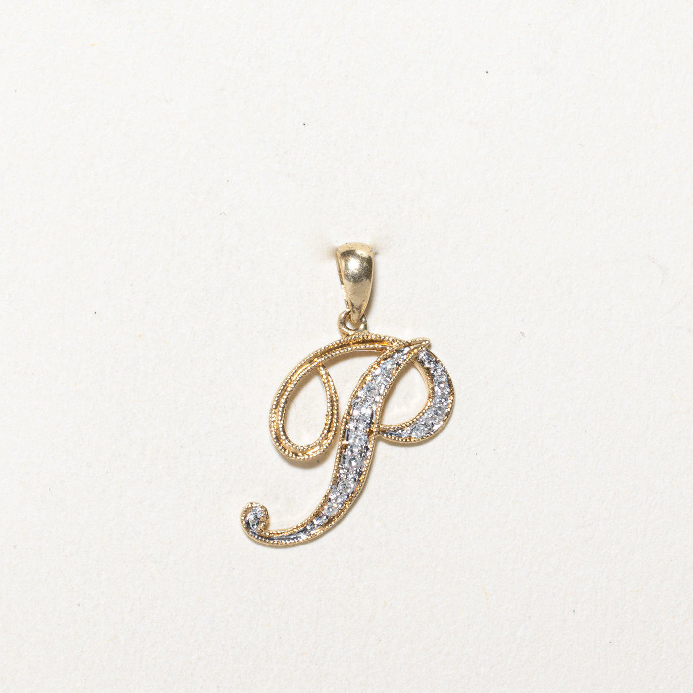 Diamond 'P' Initial Pendant | 0.05ctw
