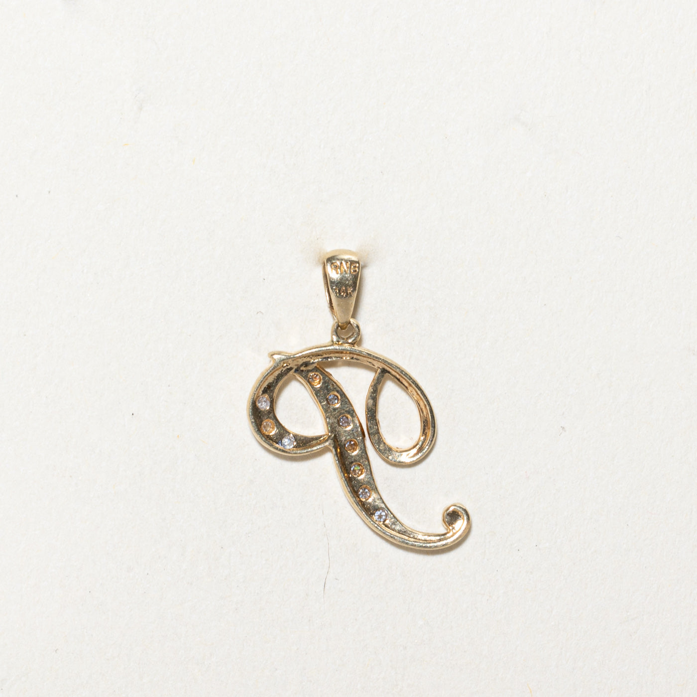 Diamond 'P' Initial Pendant | 0.05ctw