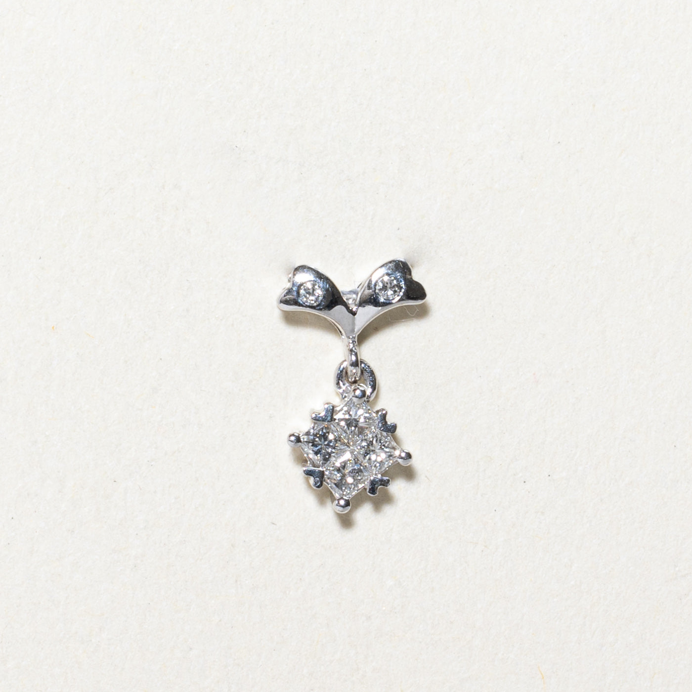 Princess Cut Diamond Cluster Pendant | 0.14ctw