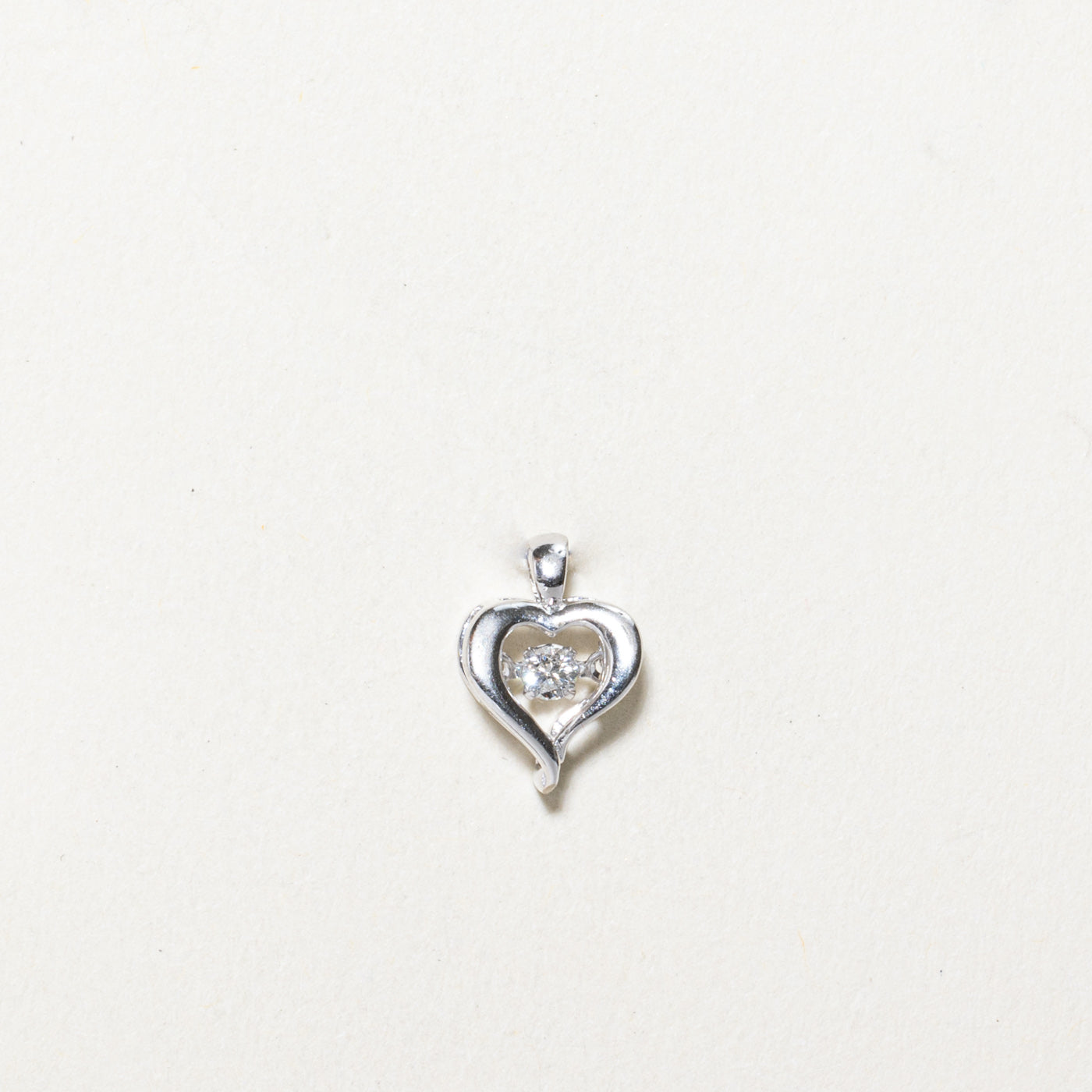 Swinging Diamond Heart Pendant | 0.05ct