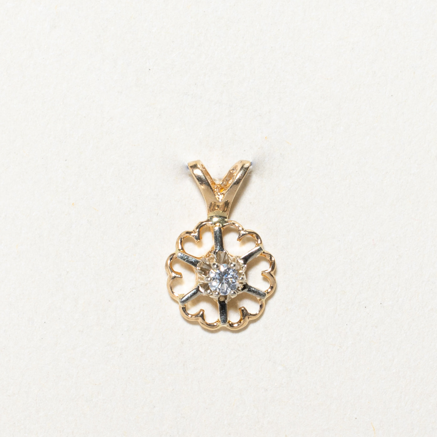 Diamond Open Work Pendant | 0.05ct