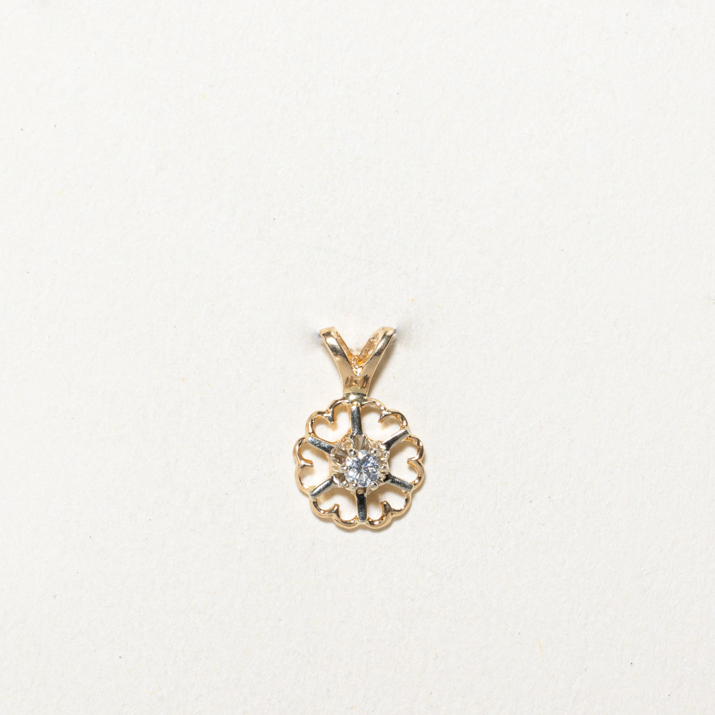 Diamond Open Work Pendant | 0.05ct