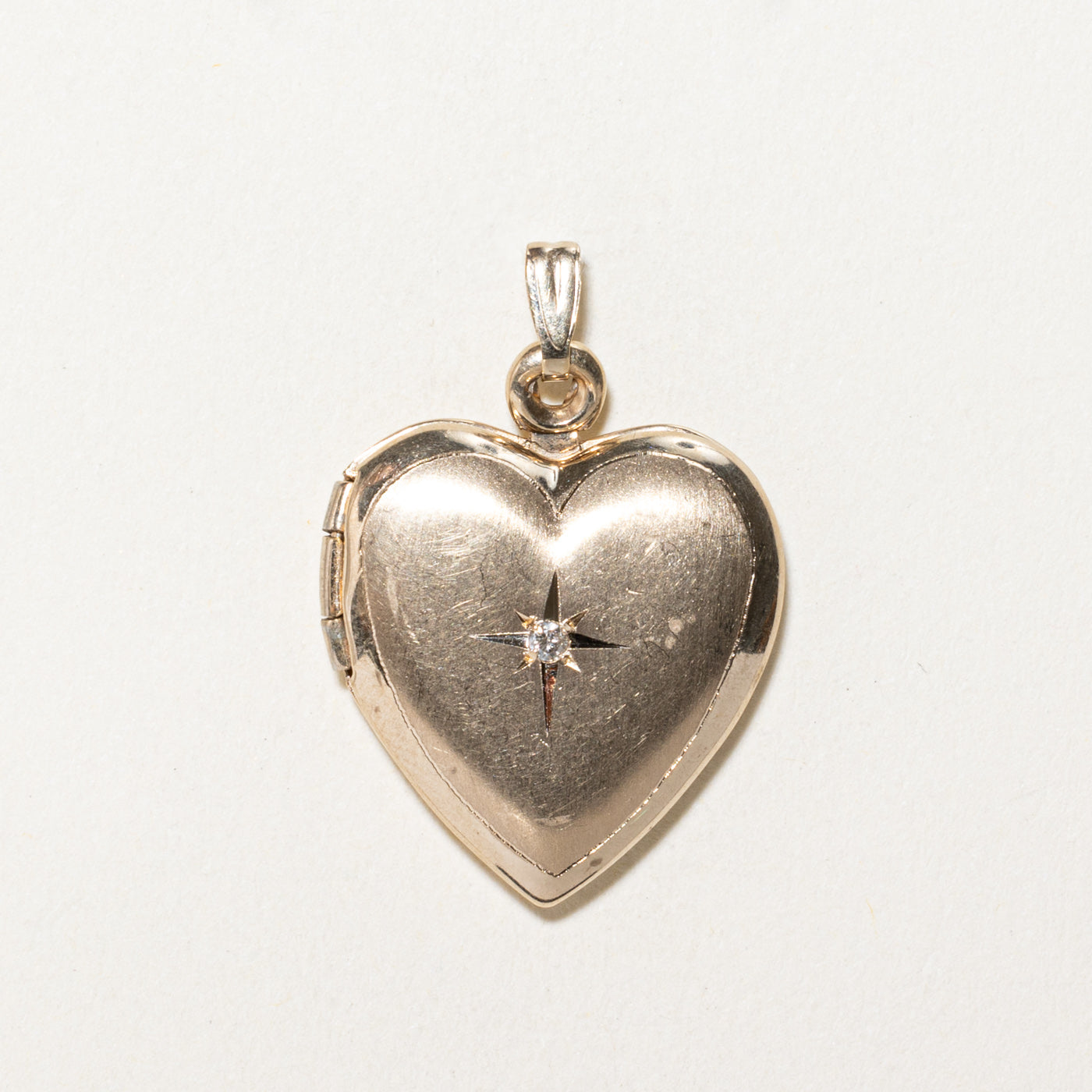Star Set Diamond Locket Pendant | 0.02ct