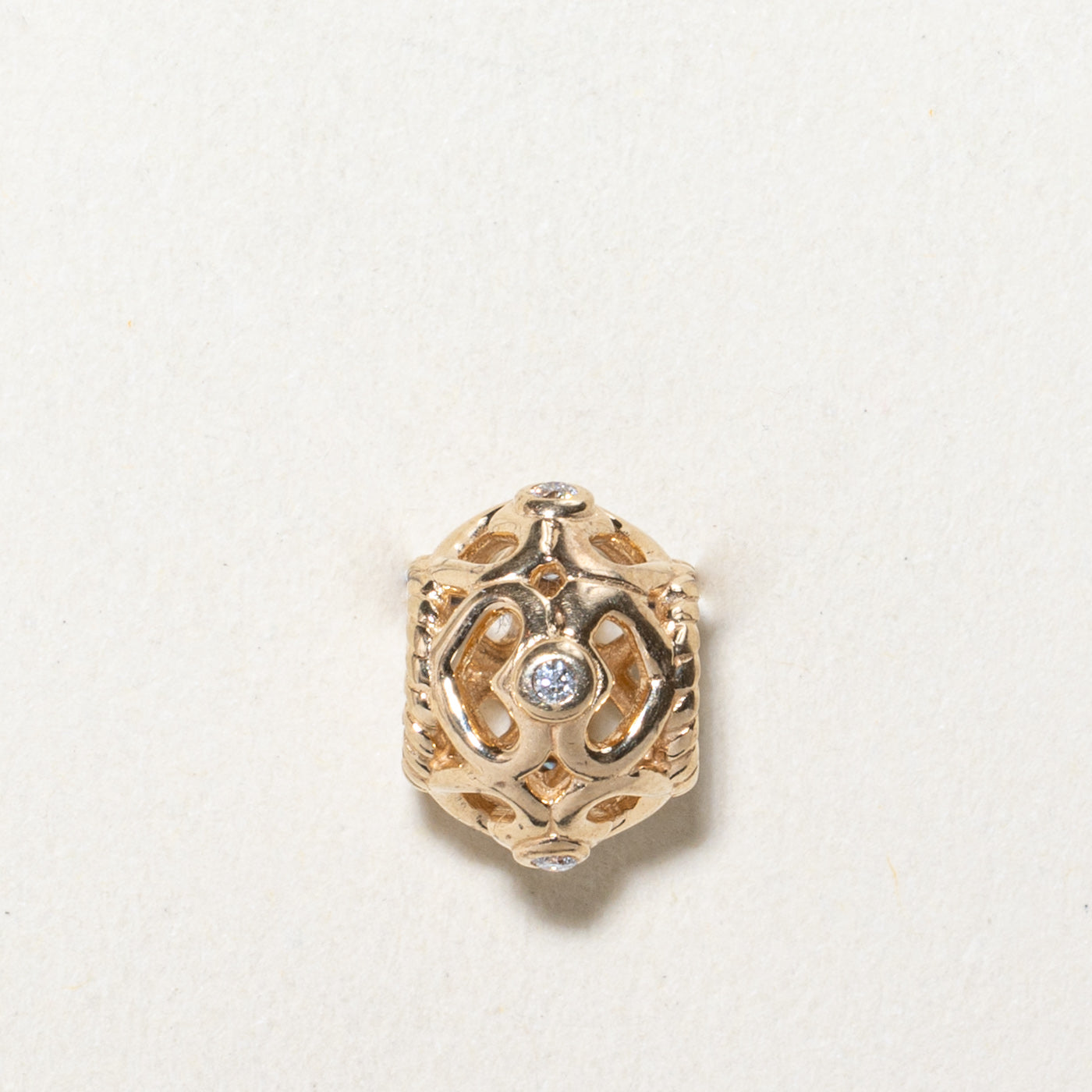 'Pandora' Open Heart Diamond Charm | 0.05ctw