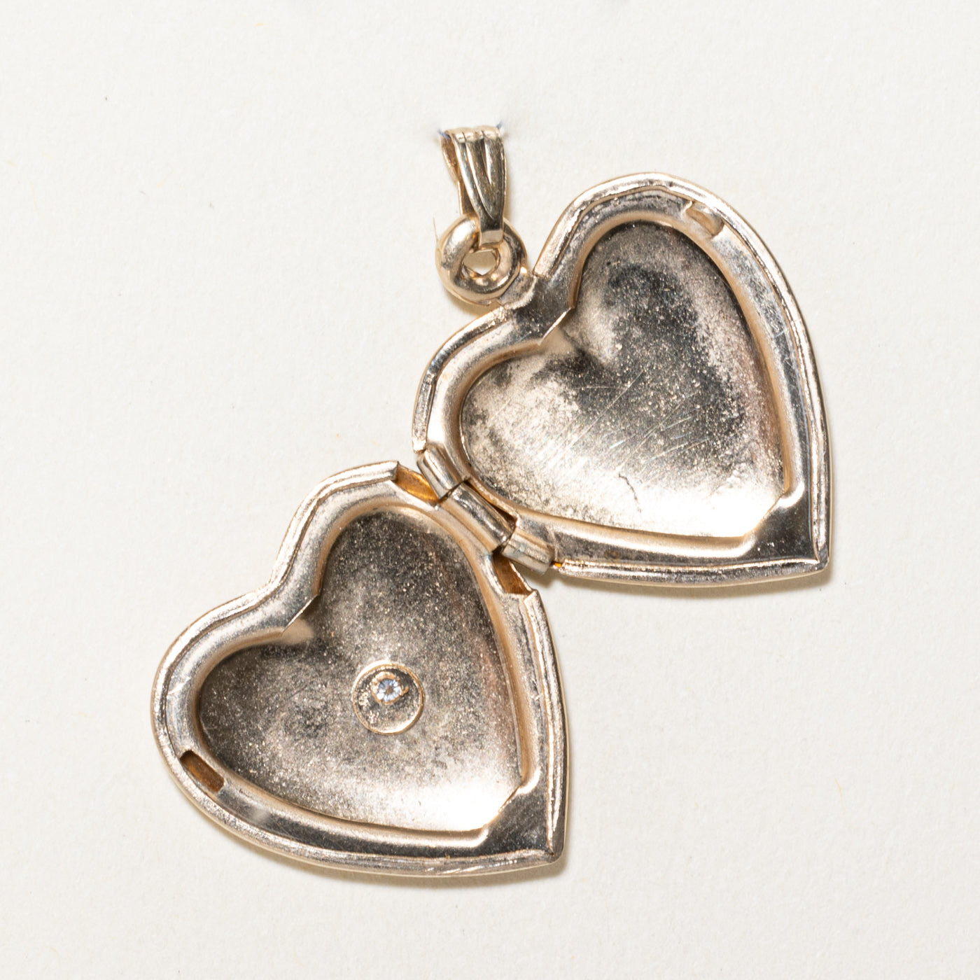 Star Set Diamond Locket Pendant | 0.02ct