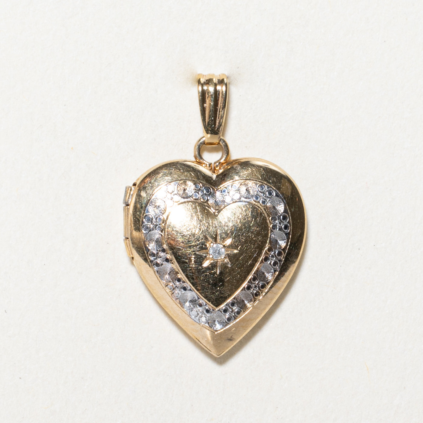 Star Set Diamond Heart Locket | 0.01ct