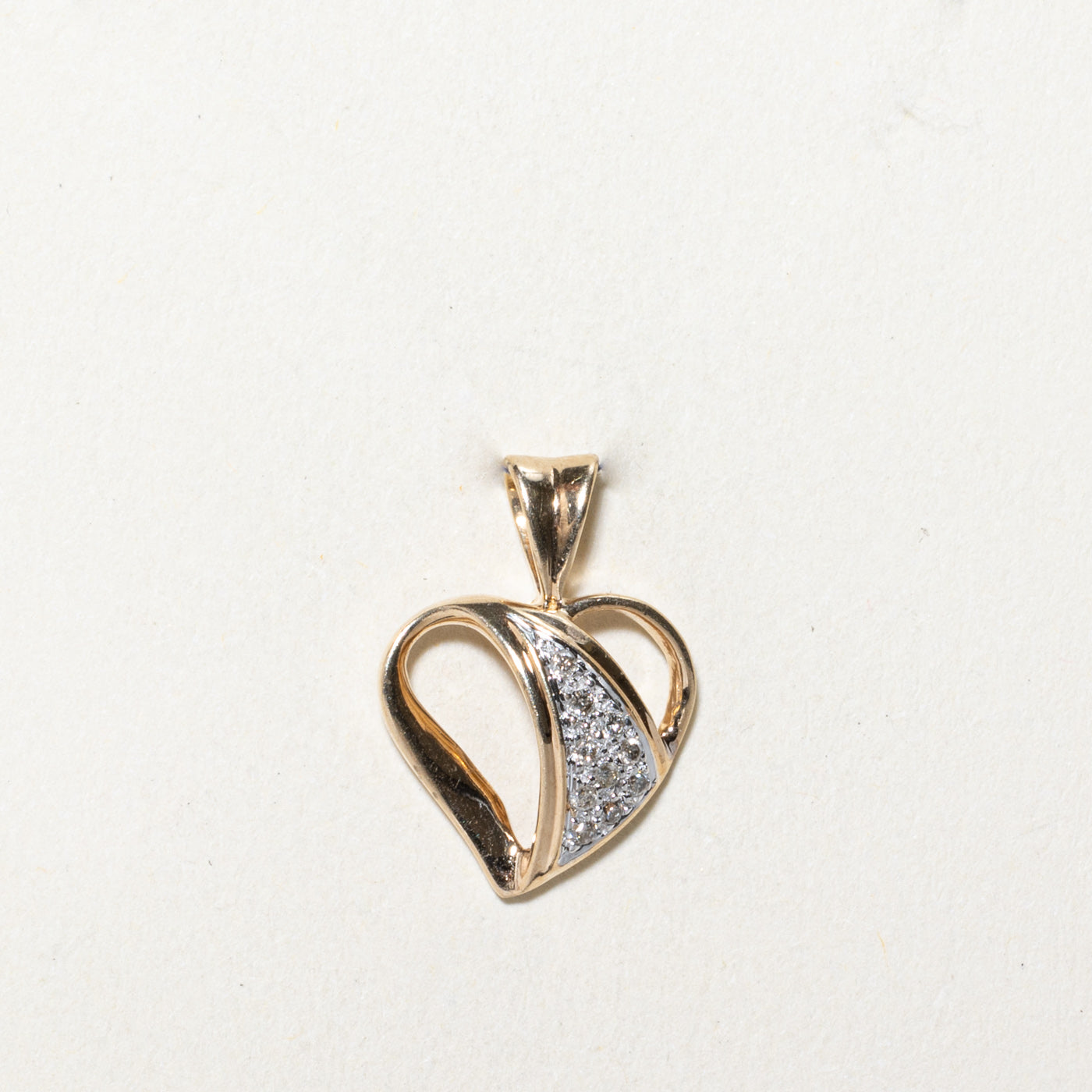 Diamond Open Heart Pendant | 0.07ctw