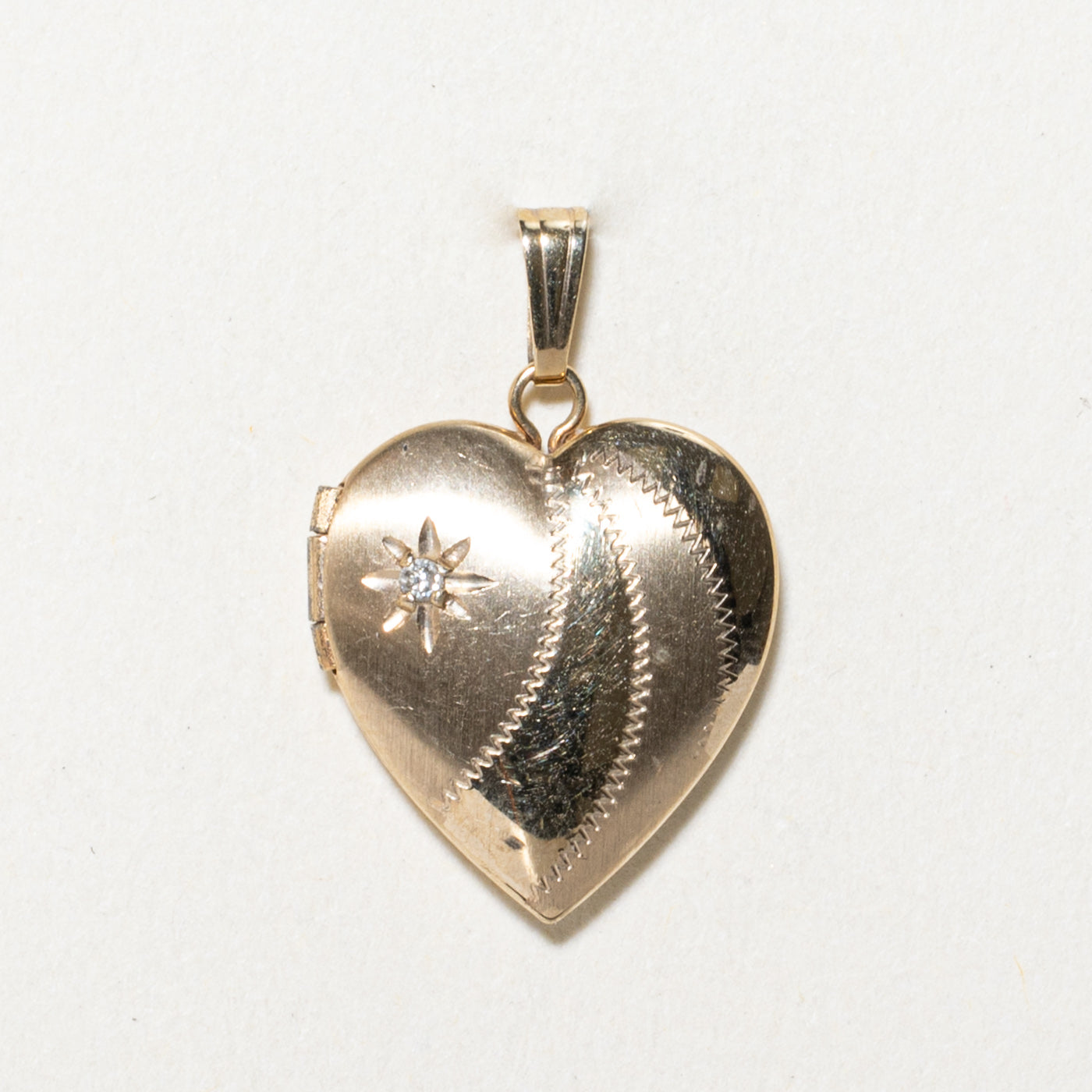 Star Set Diamond Heart Locket | 0.01ct