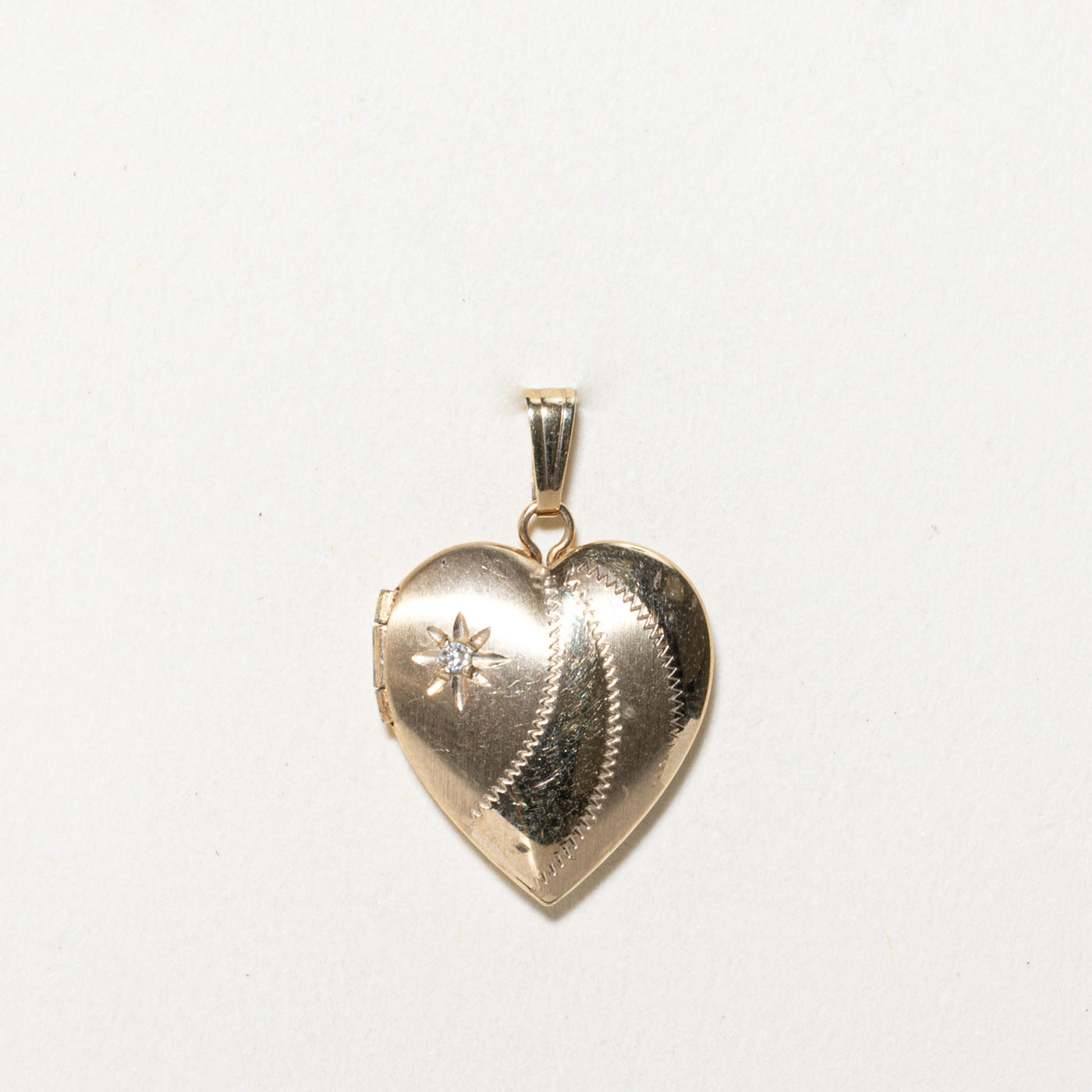 Star Set Diamond Heart Locket | 0.01ct