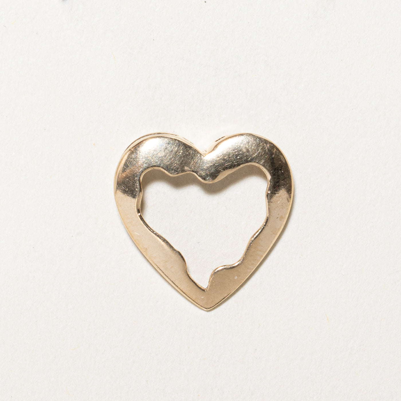 10k Yellow Gold Hollow Heart Pendant