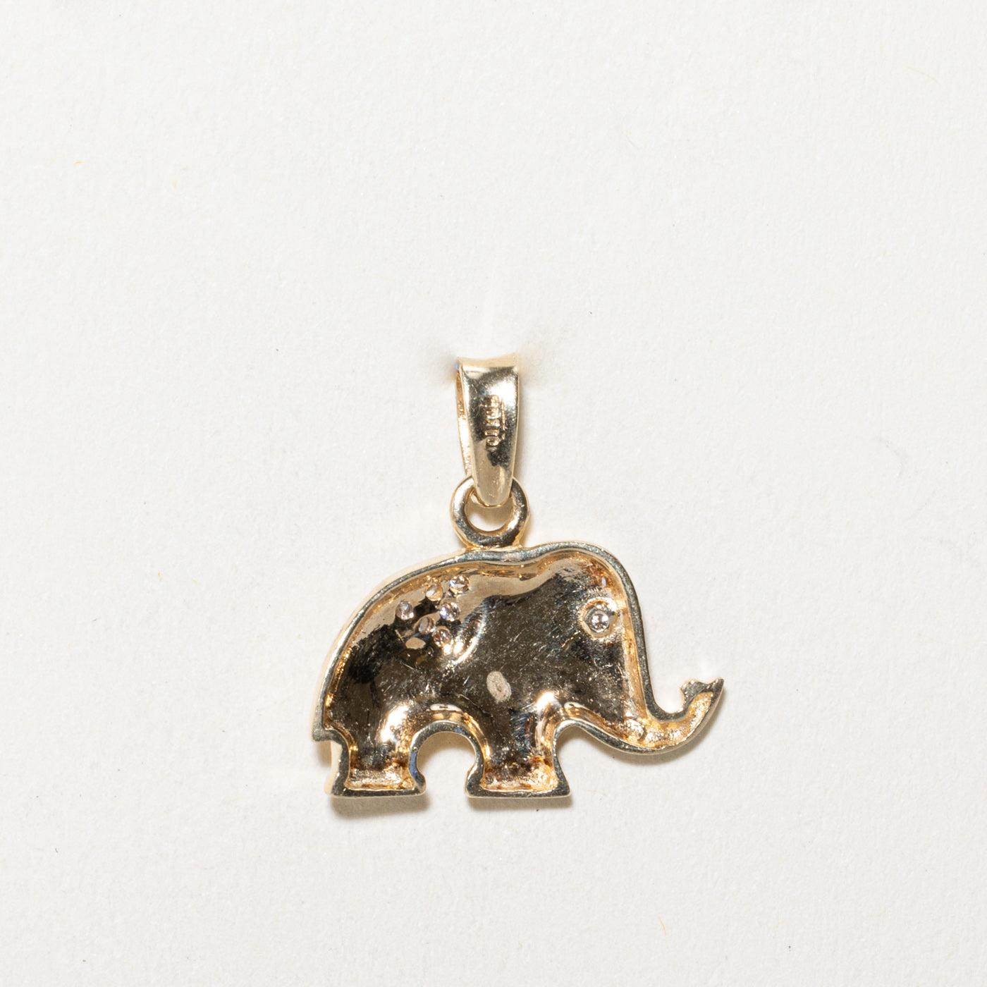 Diamond Elpehant Pendant | 0.07ctw