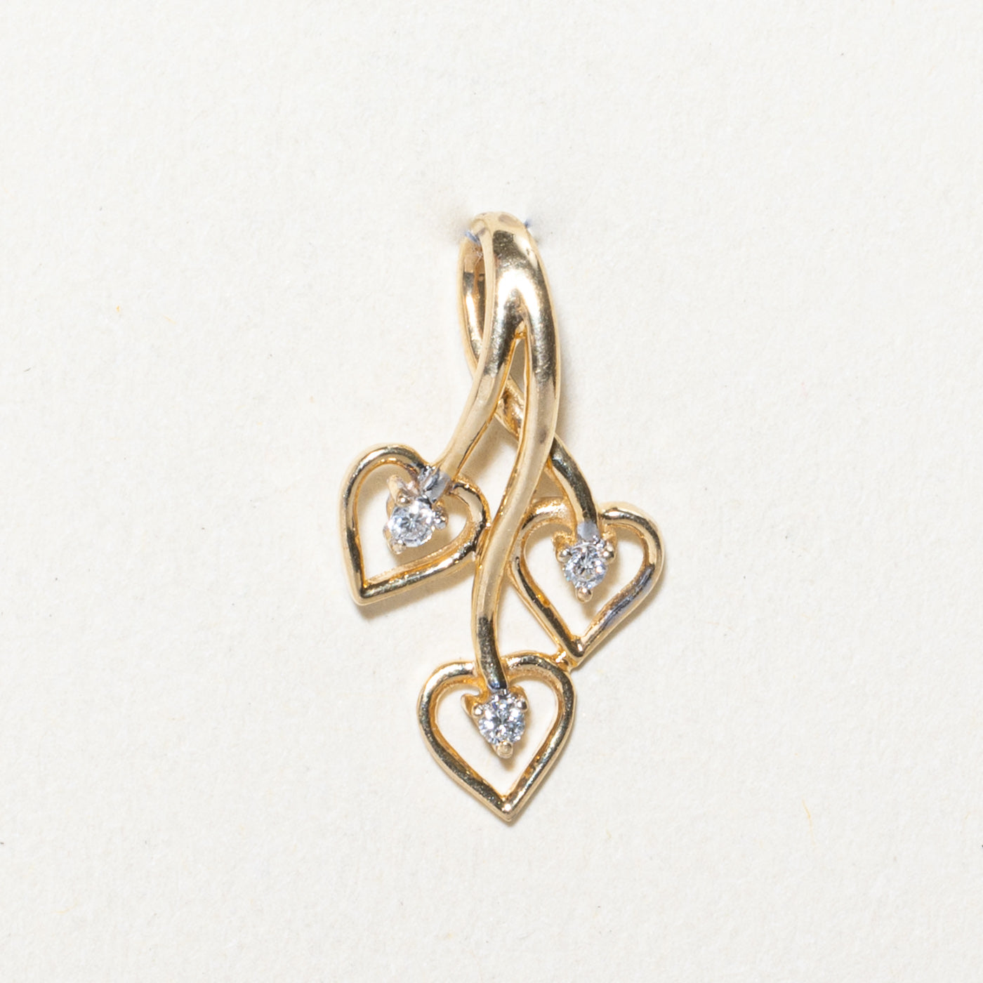 Pendentif Trois Cœurs en Diamants | 0,03 ct