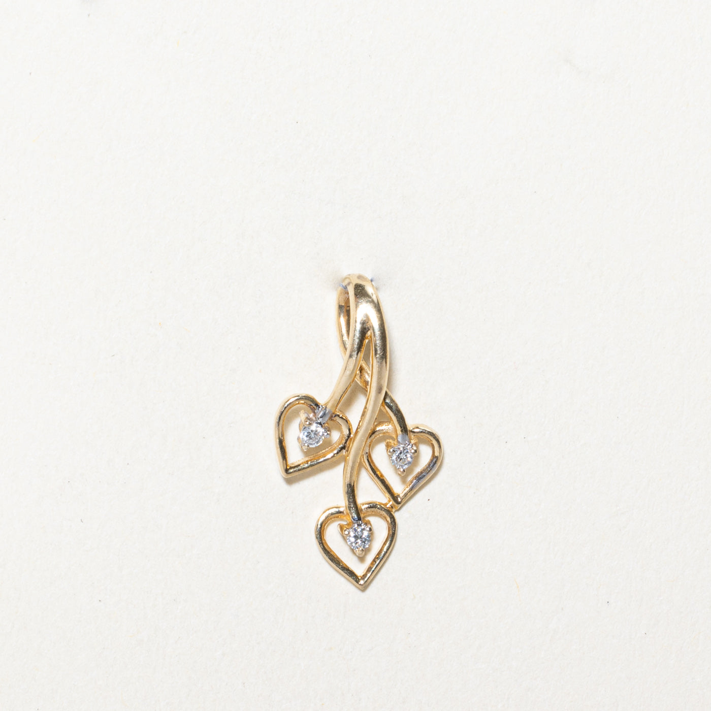 Pendentif Trois Cœurs en Diamants | 0,03 ct