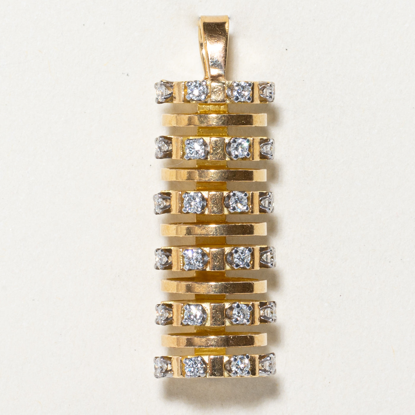 Diamond Cylinder Pendant | 0.72ctw