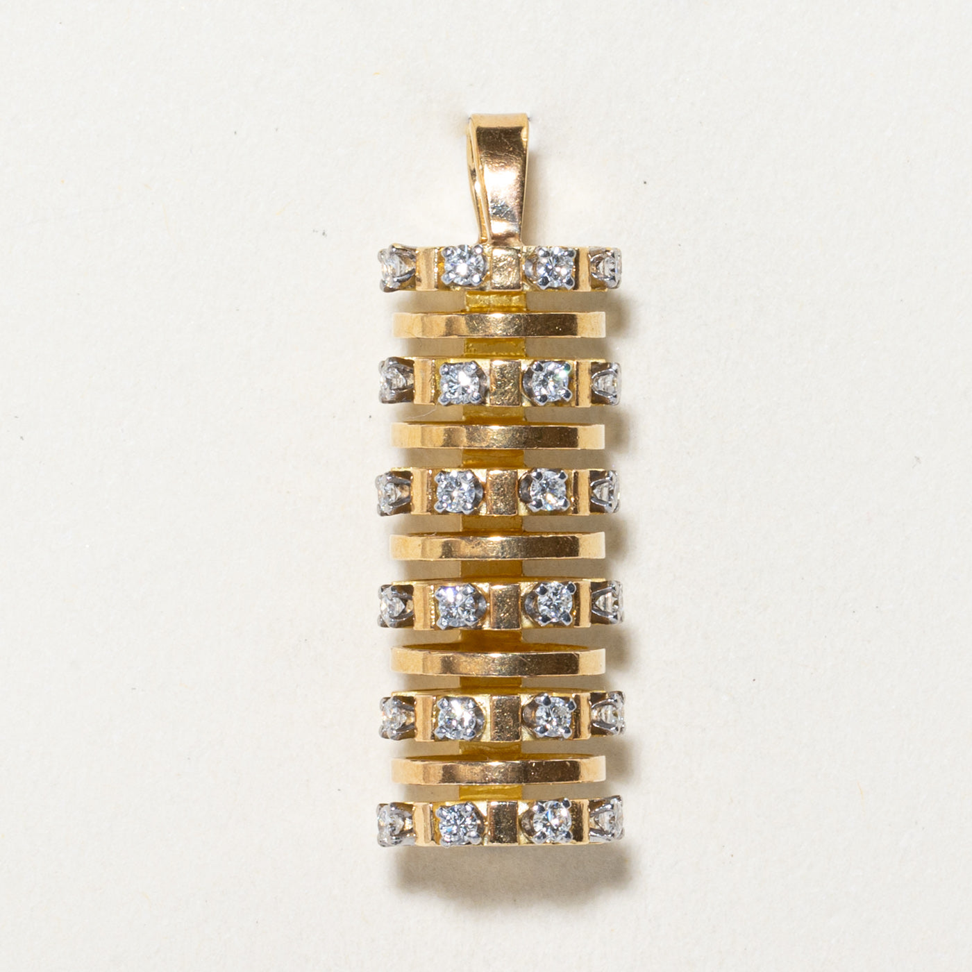 Diamond Cylinder Pendant | 0.72ctw